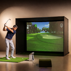 Glide Gear Golf Practice Simulator Backdrop Complete Enclosure Poles & Impact Screen