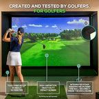 Glide Gear Golf Practice Simulator Backdrop Complete Enclosure Poles & Impact Screen