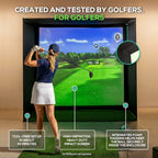 Glide Gear Golf Practice Simulator Backdrop Complete Enclosure Poles & Impact Screen