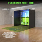 Glide Gear Golf Practice Simulator Backdrop Complete Enclosure Poles & Impact Screen
