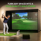 Glide Gear Golf Practice Simulator Backdrop Complete Enclosure Poles & Impact Screen