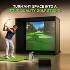 Glide Gear Golf Practice Simulator Backdrop Complete Enclosure Poles & Impact Screen
