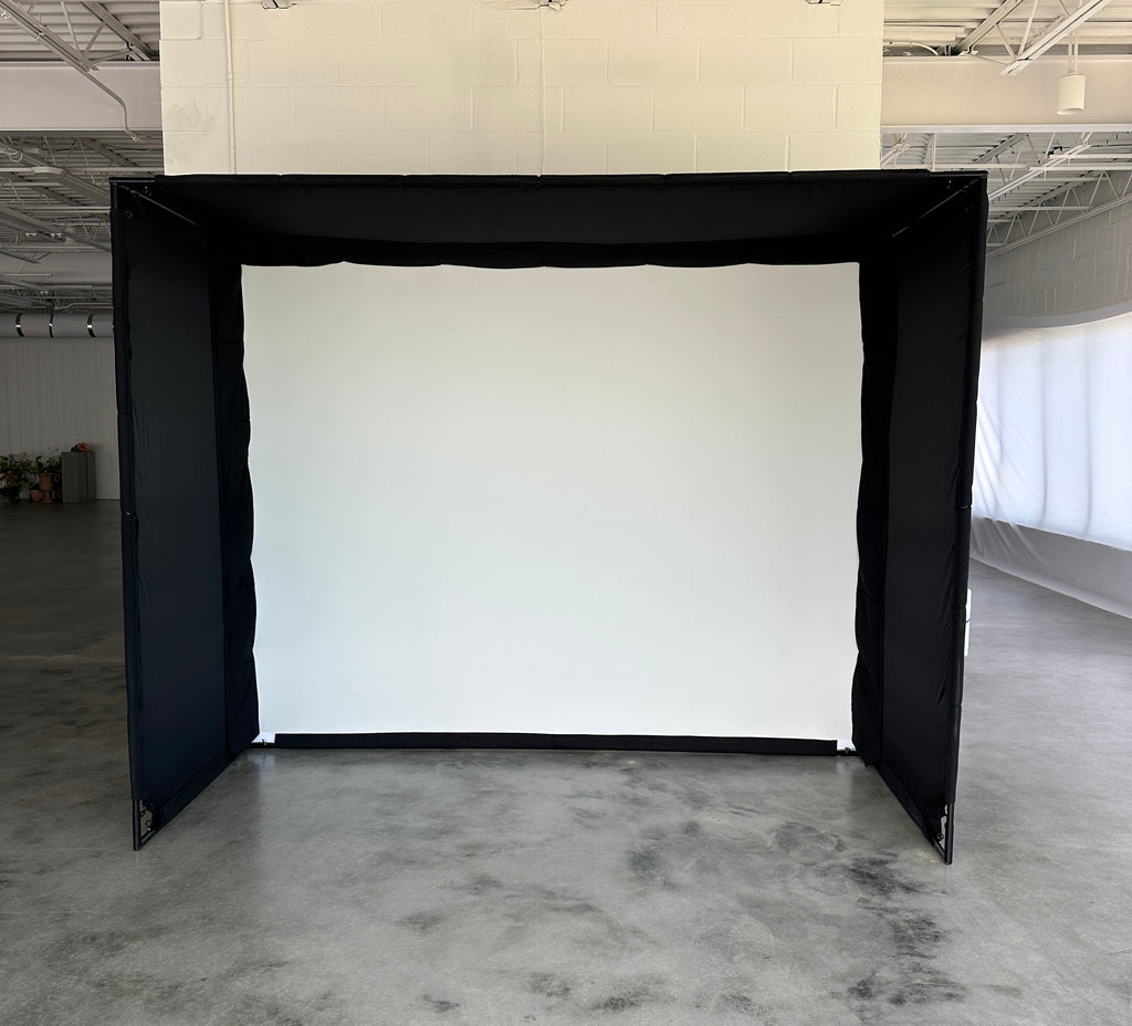 Glide Gear Golf Practice Simulator Backdrop Complete Enclosure Poles & Impact Screen