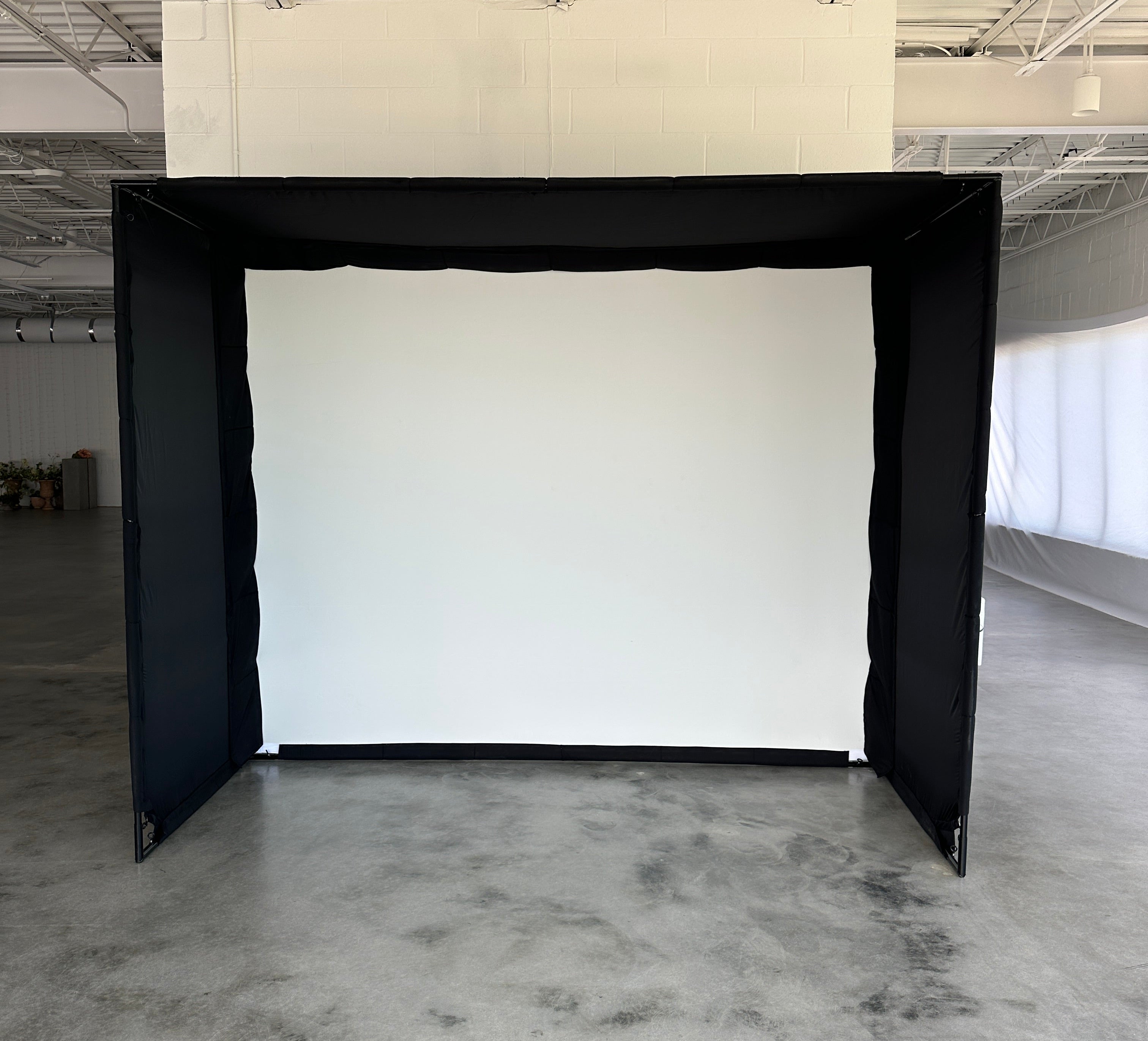 Glide Gear Golf Practice Simulator Backdrop Complete Enclosure Poles & Impact Screen