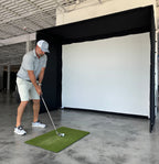 Glide Gear Golf Practice Simulator Backdrop Complete Enclosure Poles & Impact Screen