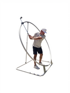 3G Ring Golf Swing Trainer, Adjustable Swing Plane Training Aid with Wedge Practice Stoppers and Protective Club Sleeve