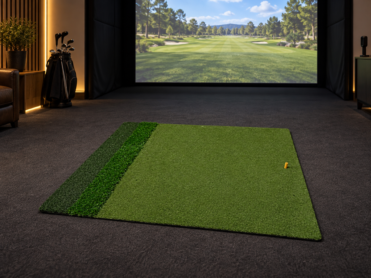 3G Practice Hitting Mat with 3 Surfaces & Rubber Tee