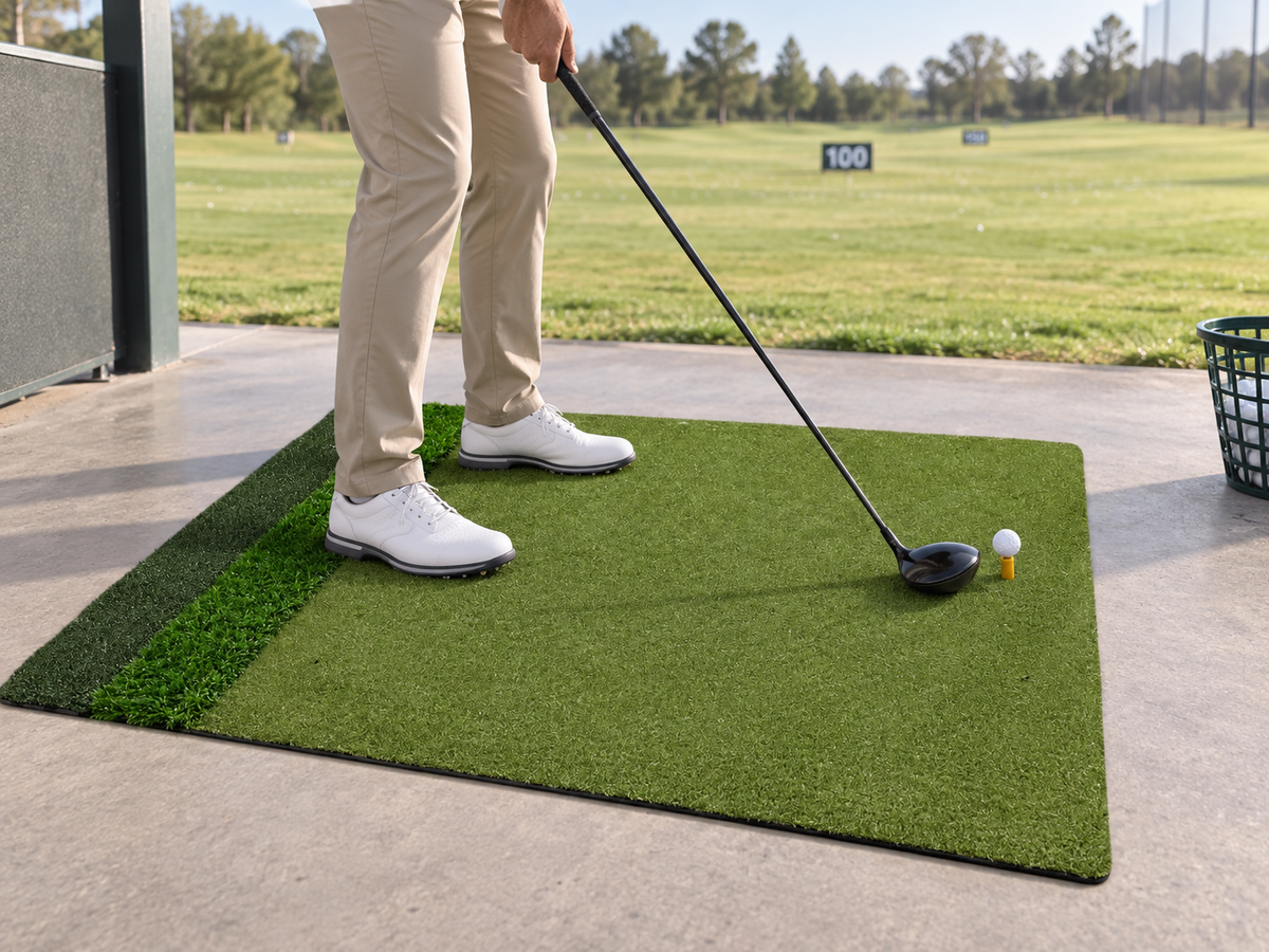 3G Practice Hitting Mat with 3 Surfaces & Rubber Tee
